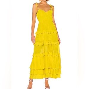 Tularosa Tinsley Dress in Vibrant Yellow - Size M